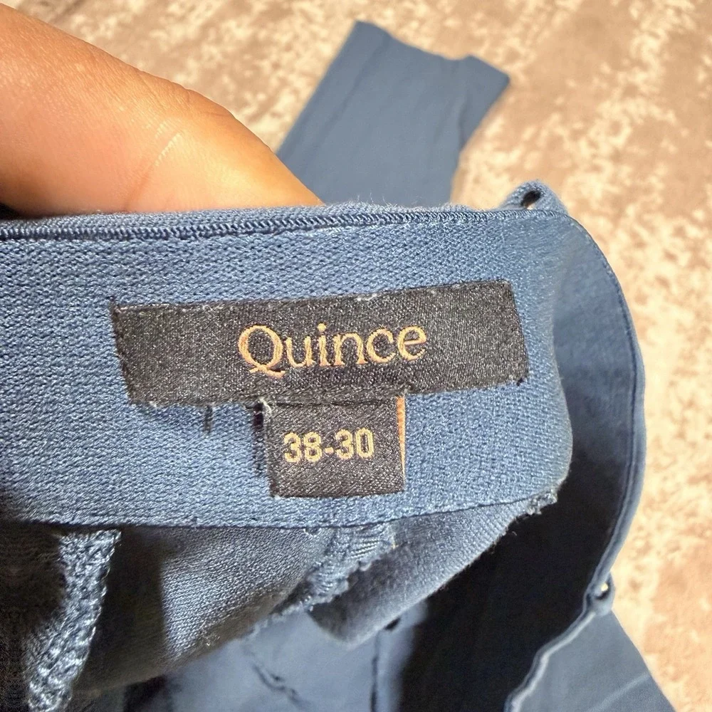 Quince Ultra-Stretch 24/7 Smart Chino Ocean Blue Performance Pants Mens 38x30